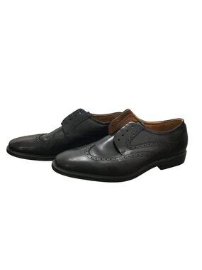 FLORSHEIM -MENS BLACK OXFORDS LEATHER UPPERS LACE UPCASUAL DRESS SHOES SIZE 11.5
